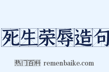 死生荣辱造句是什么意思的图片